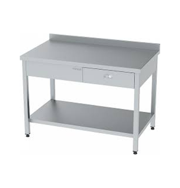 Ara ve Taban Raflı Tek Çekmeceli Tezgah